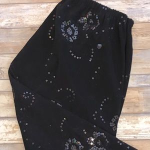 Custom black skirt, super comfy, w/sequins!